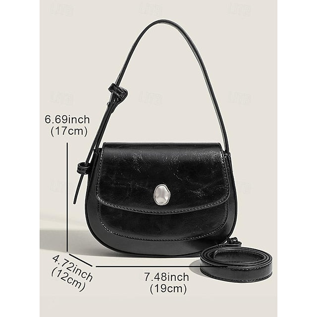 Small White Shoulder Chic for Stylish Women Leather - Bag