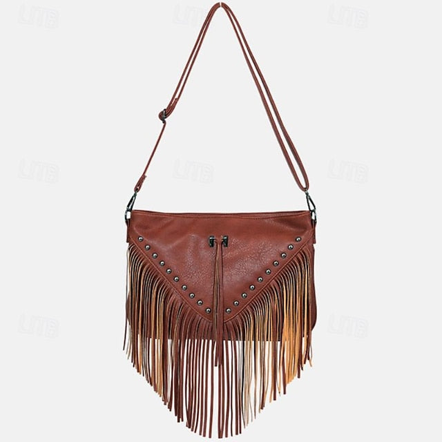 with Women's Style Crossbody Leather Fringe Bag Bohemian