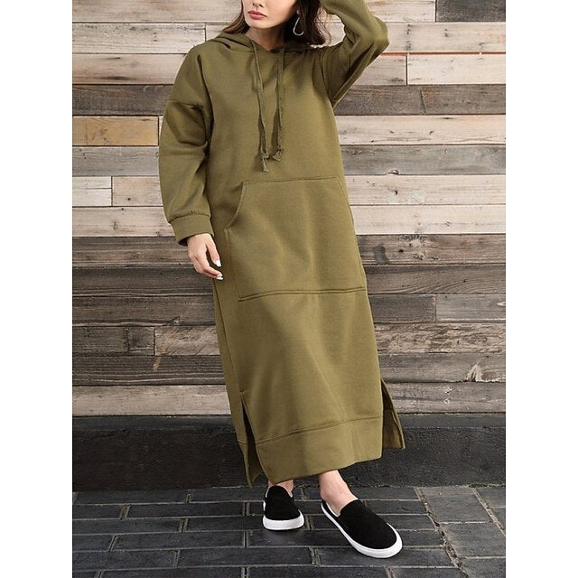 Women's Midi Dress Hoodie Dress Casual Dress Fashion Modern