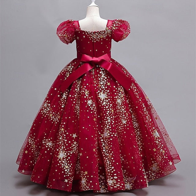 Girl Girls' Kid's Princess Flower Dress