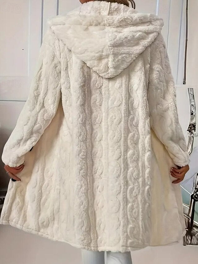 Faux Coat Fur Comfortable Casual Buttons Warm Women's