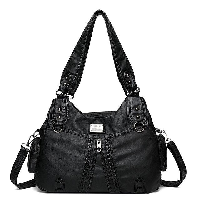 Leather PU Shoulder Women's Hobo Boston Bag Handbag