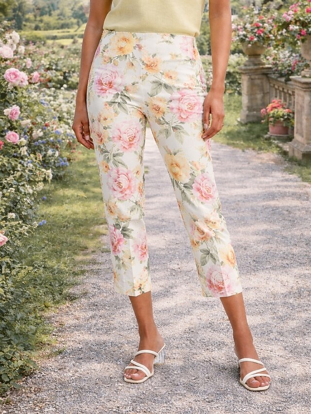 Women's Boho Pants Chinos Straight Vacation Fashion