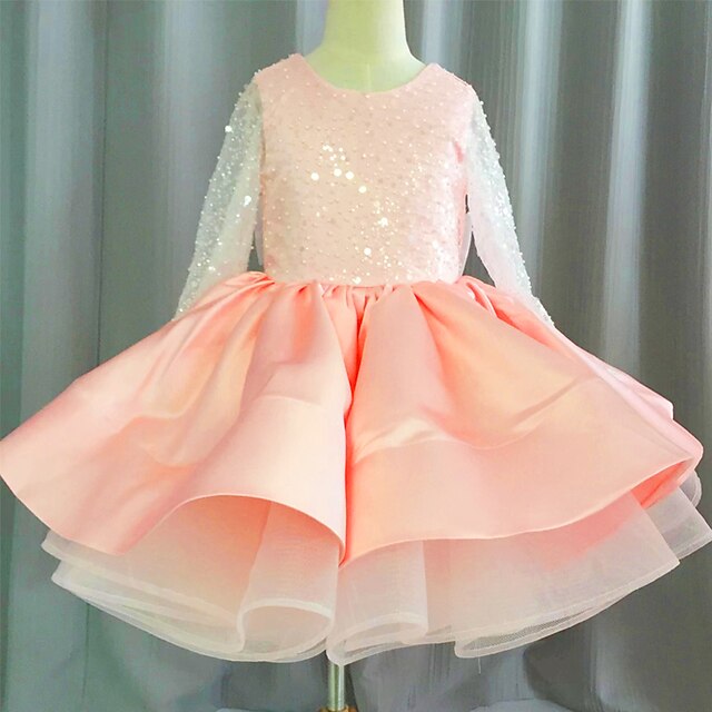 Girls' Kids Flower Solid Dress Party Girl's