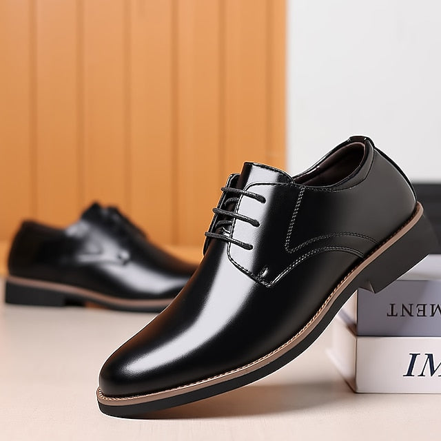 Derby Shoes Leather Men's Formal Oxfords