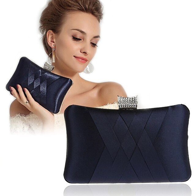 / Event Clutch PU Party Wedding Silk Women's Leather Bags