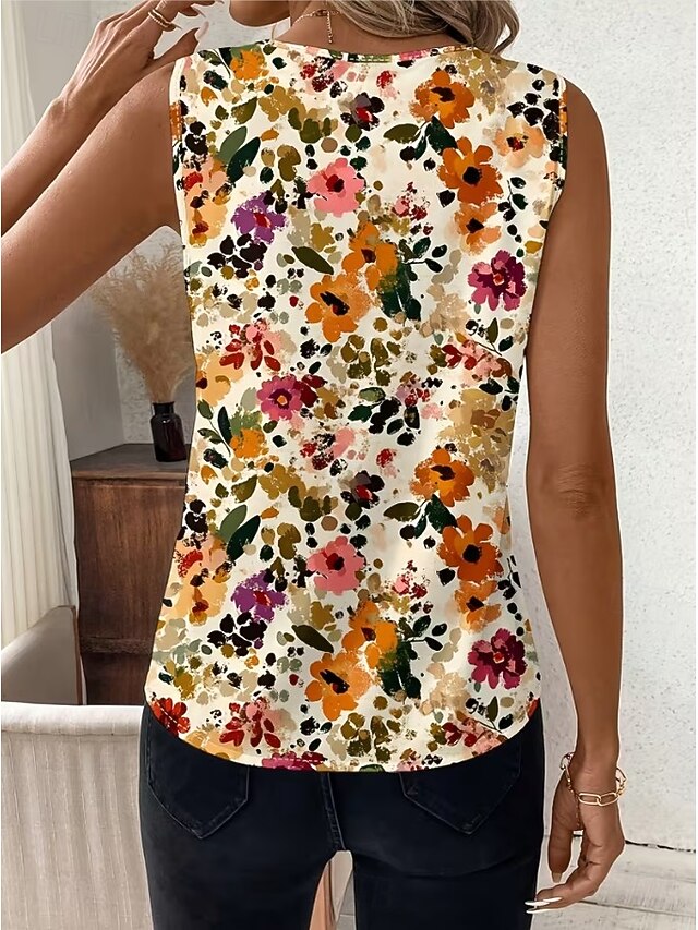 Women's Tank Top Floral Graphic Plants Elegant Vintage