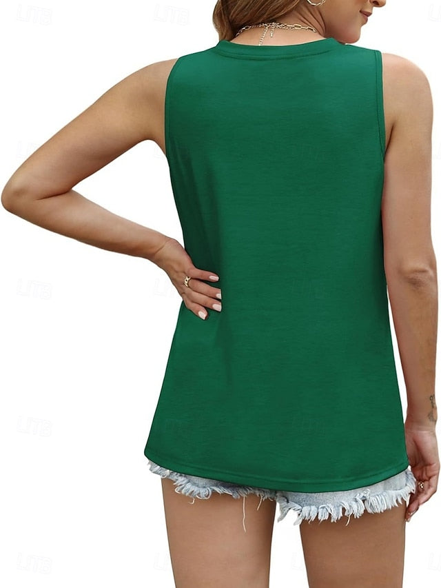 Women's Camisole Tank Top Solid Color Daily Casual