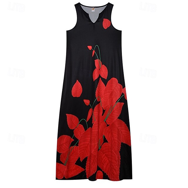 Women's Maxi Dress Casual Dress Floral Print V Neck Casual