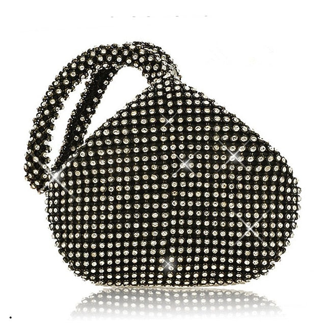 Crystal Elegant Evening Silver Women's Rhinestone Bag -