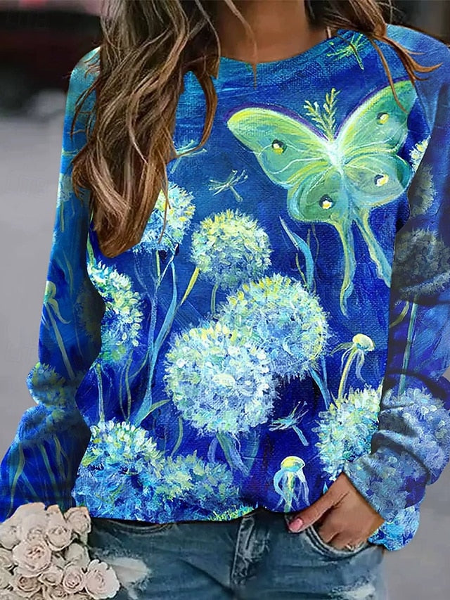 Women's Hoodies Print Graphic Animal Streetwear Casual Long