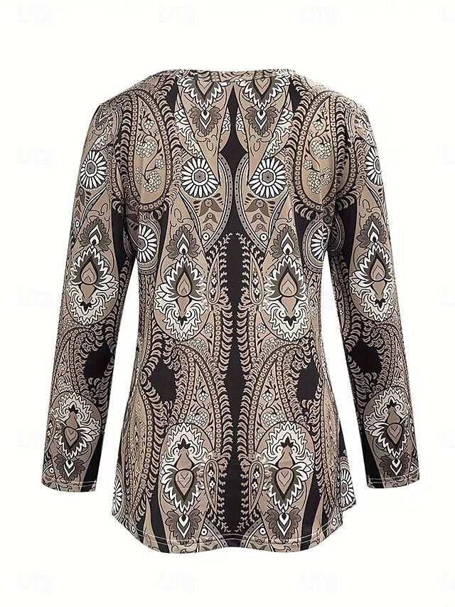 Women's T Shirt Print Graphic Paisley Elegant Fashion