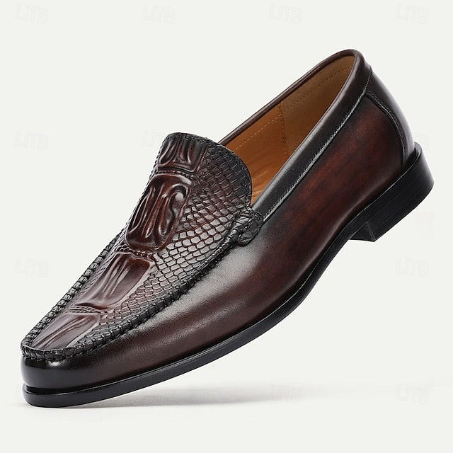 Loafers Boots PU Winter Slip-Ons lined Fleece Men's