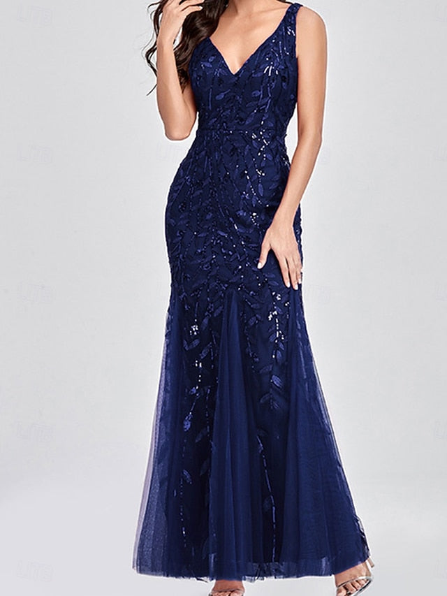 Party the Floor Mother Elegant Dress V of Neck Bride