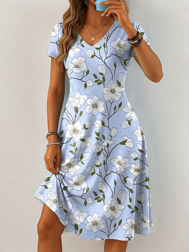 Easter Women's Midi Dress Casual Dress T Shirt Dress Tee