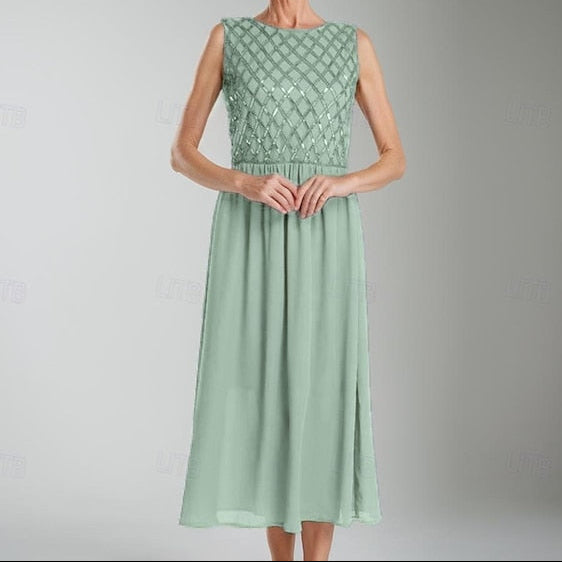 Simple Mother the of Bride Wedding A-Line Guest Dress