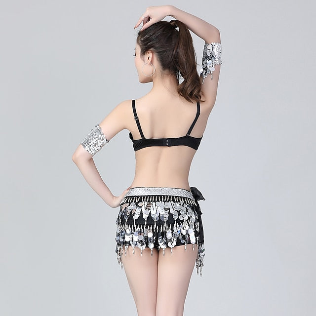 Belly Dance Top Beading Ruching Split Joint Women's