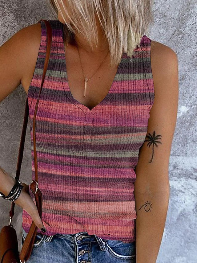 Women's Camisole Tank Top Going Out Tops Basic Striped