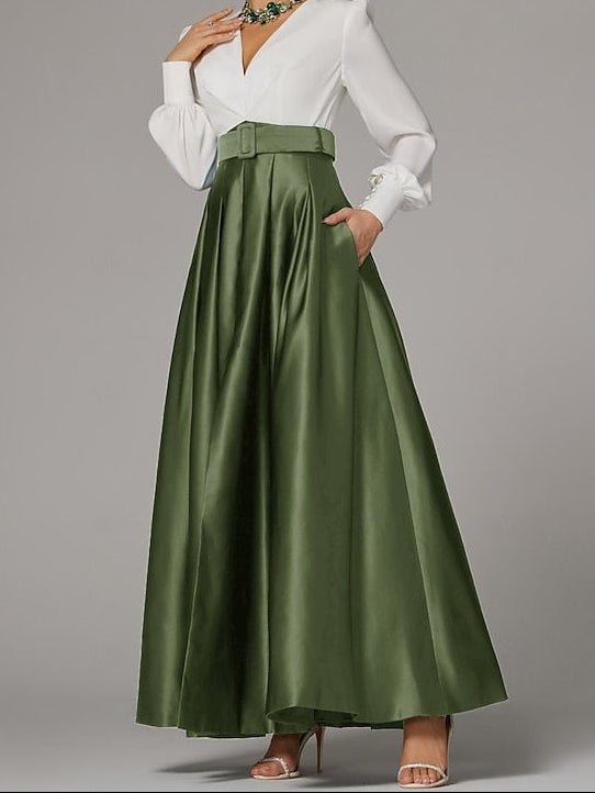 Formal Wedding Floor Evening Dress Guest Gown High A-Line Split