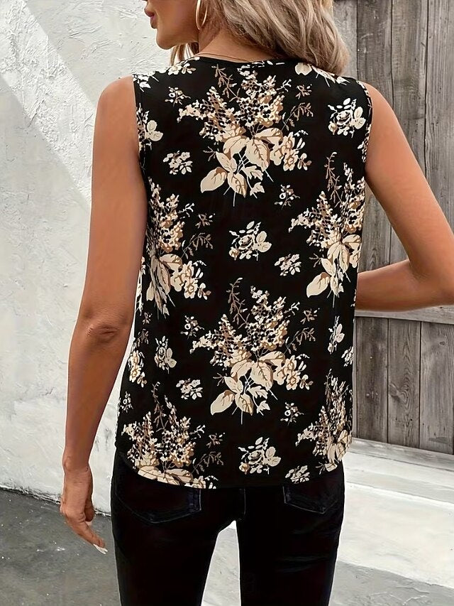 Women's Tank Top Floral Graphic Plants Elegant Vintage