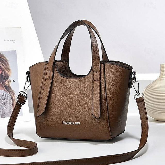 Casual PU Handbag Durable Earth Daily Leather Women's