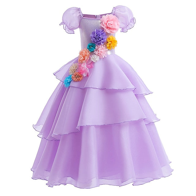 Dress Fairytale Encanto Girl Madrigal Flower Isabela Princess