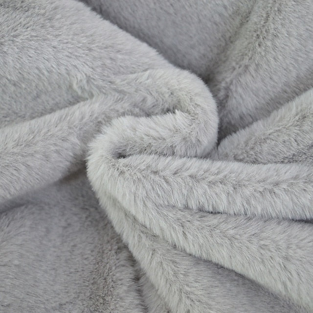 Women's Pocket Warm Comfortable Fur Coat Faux Casual