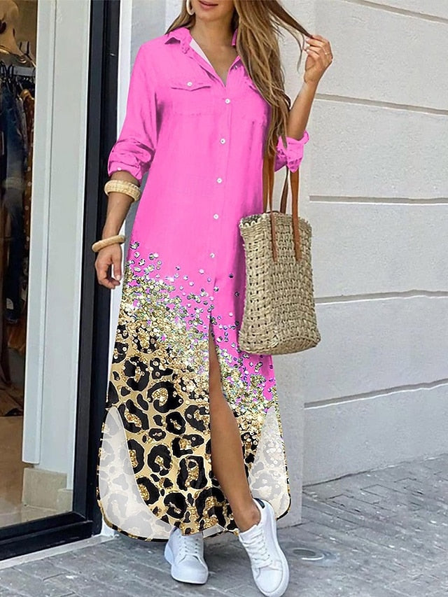 Women's Long Dress Maxi Dress Shirt Dress Casual Dress