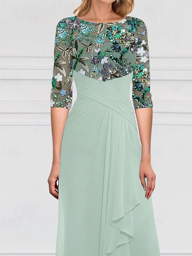 Bride A-Line Mother SkyBeaded Dress of Gown the Sparkle