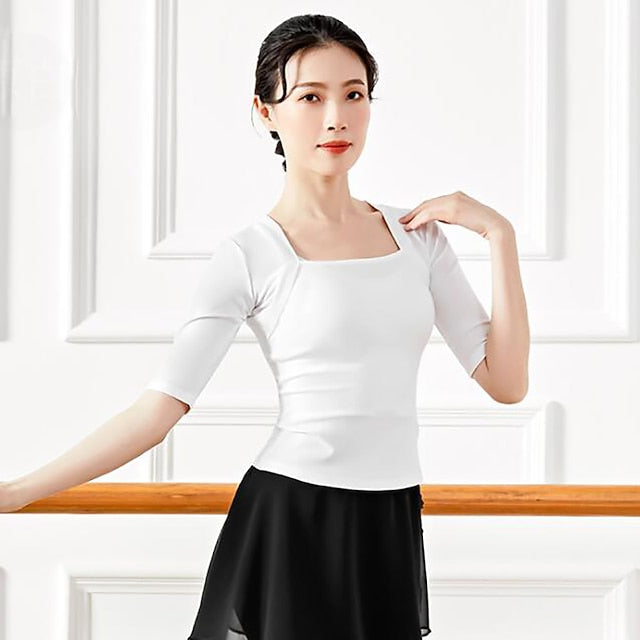 Activewear Top Pure Color Women's Performance Training Half