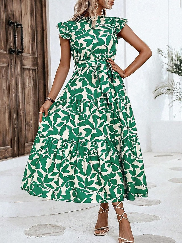 Women's Midi Dress Casual Dress Print Dress Elegant Fashion