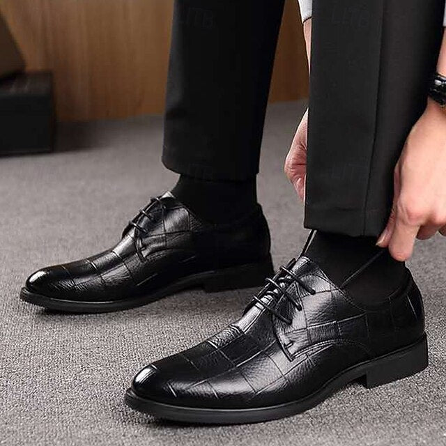 Shoes Black Classic – Men's Pattern Crocodile