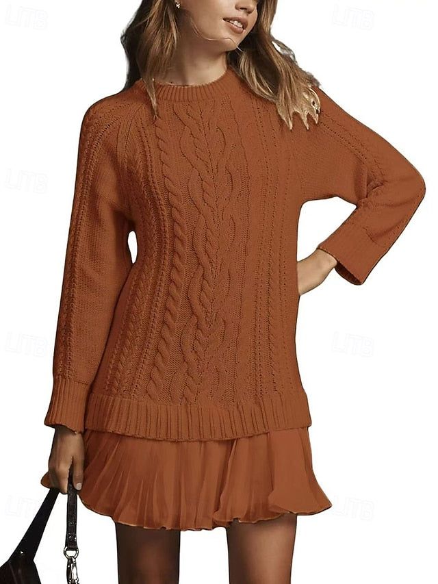 Women's Mini Dress Sweater Dress Casual Dress Elegant