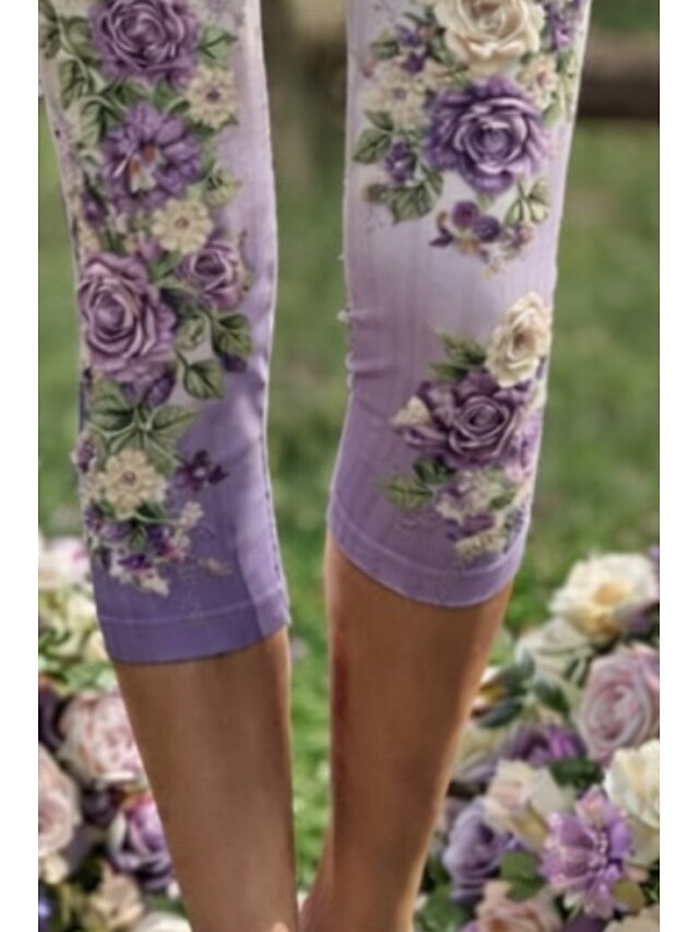 Women's Capri Pants Chinos Leggings Vacation Vintage Casual
