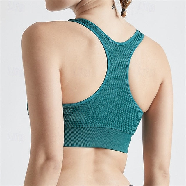 Women's High Support Sports Bra Running Bra Open Back Cross