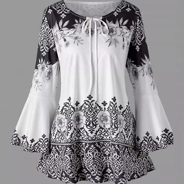 Women's Blouse Print Graphic Vintage Daily Stylish Long