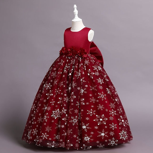 A Kids Wedding Party Flower Dress Girls' Line Little