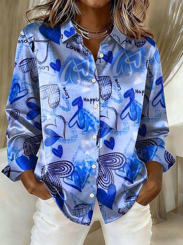 Valentine's Day Women's Shirt Heart Graphic Vintage