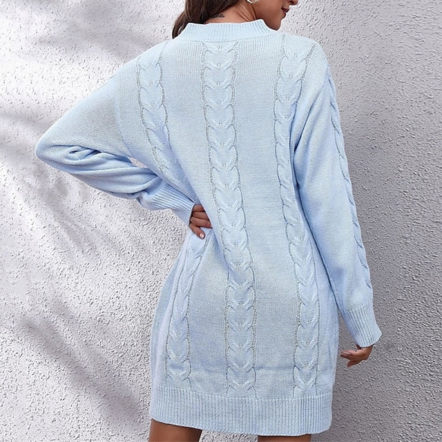 Women's Mini Dress Sweater Dress Casual Dress Fashion