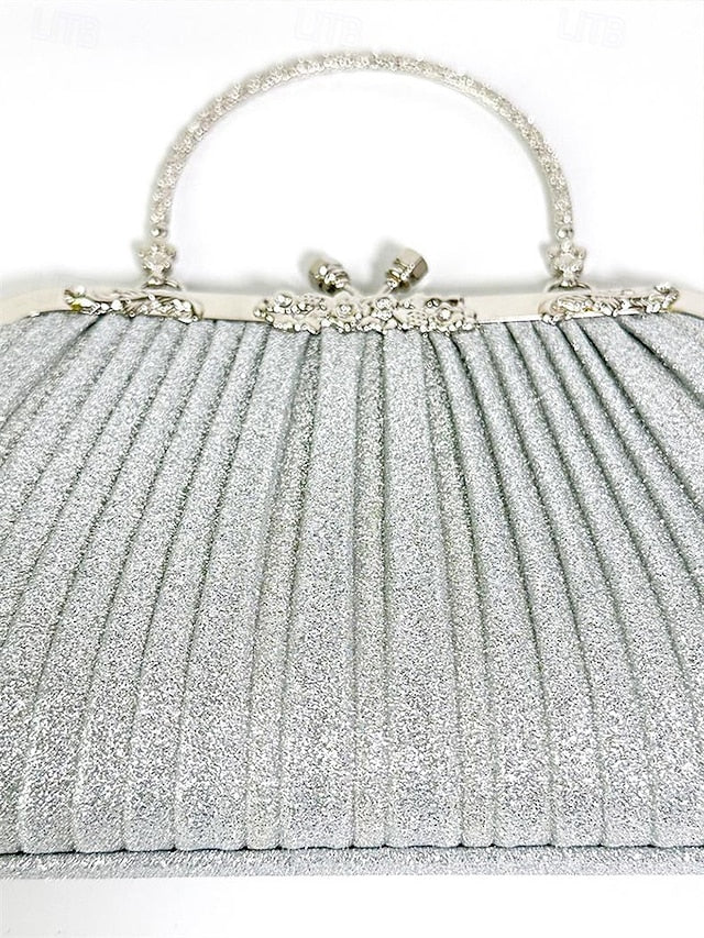 Glitter Evening with Women's Vintage Clutch Purse Pleated