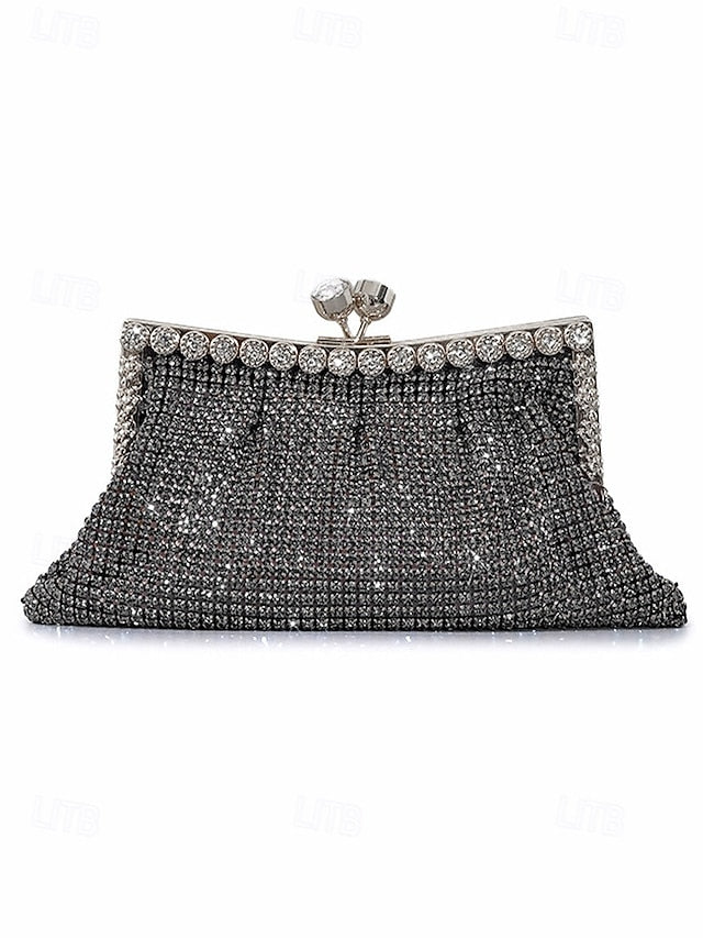 Vintage Sage Rhinestone Green Women's Clutch Purse –