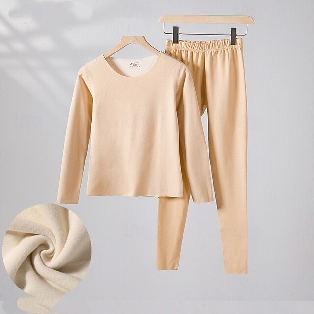Women's Cold Weather Top Bottom Base Layer Top & Bottom