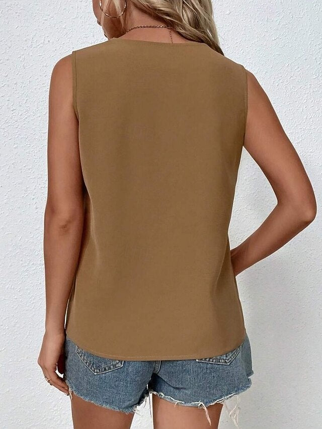 Women's Elegant Satin Top Satin Shirt Blouse Patchwork Lace