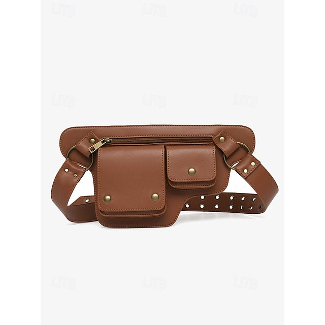 Bag Utility Women's with Vintage Belt Faux Leather