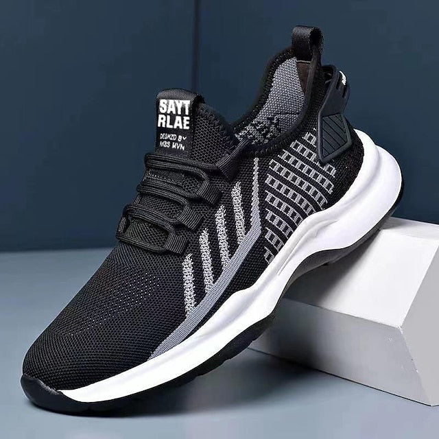 Casual Men's Sporty Look Sneakers Shoes Flyknit