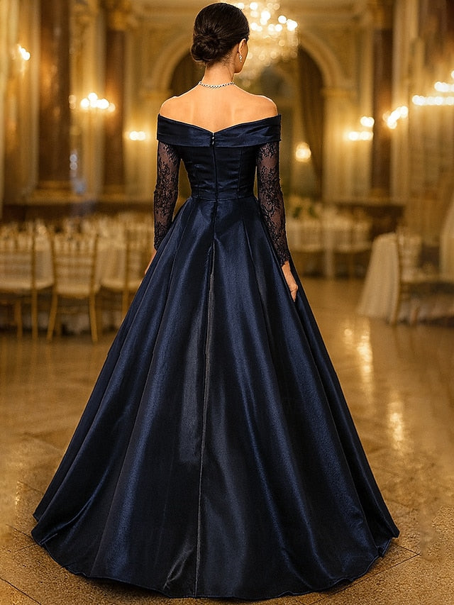 A-Line Floor Length Formal Dresses Evening Gown Quinceanera