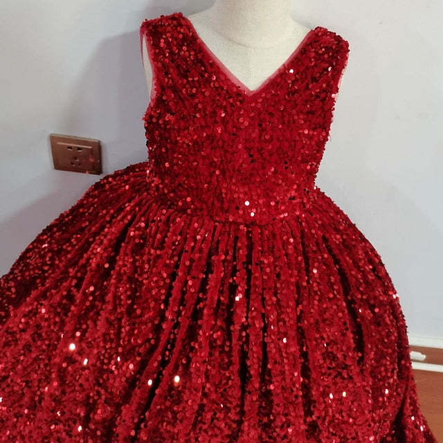 Sleeveless Flower Dress Girl 3D Solid Colored Girls'