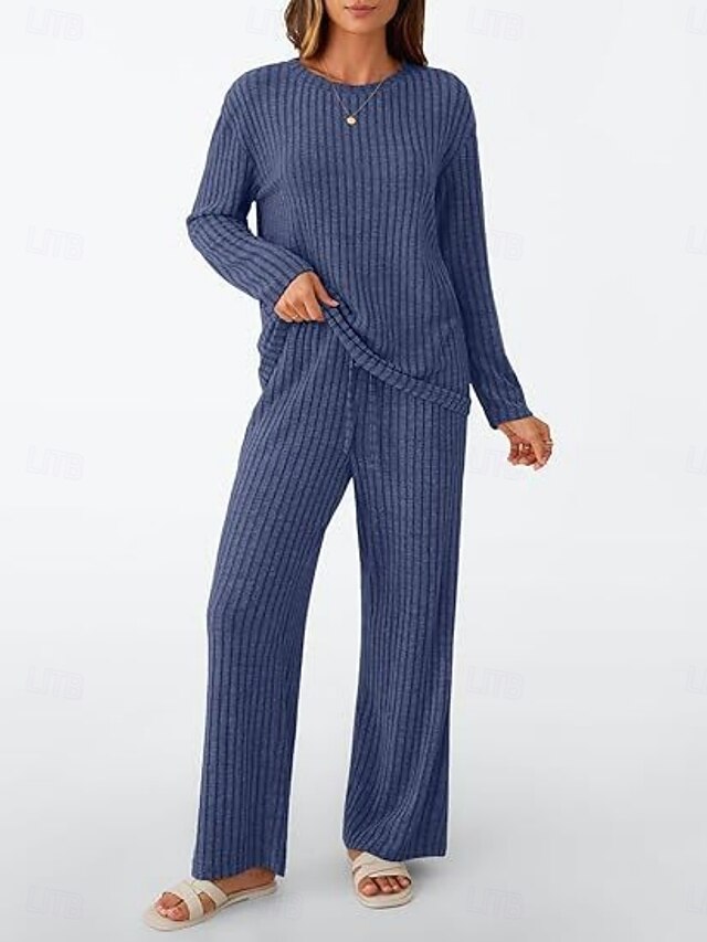 Women's Two Piece Sets Pants Sets Bolero Top Long Sleeve