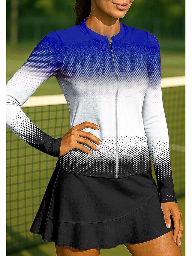 Women's Gradient Sport Shirt Tennis Shirt Tennis Top Long