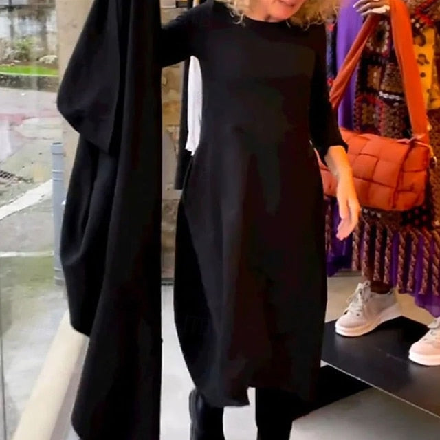 Women's Midi Dress Hoodie Dress Casual Dress Elegant